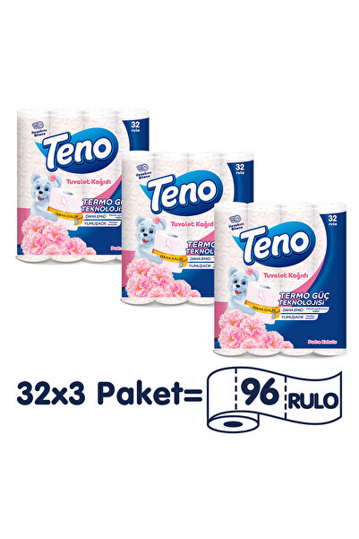 Teno Avantaj Paket Parfümlü Tuvalet Kağıdı 96 Rulo (32 RULO X 3 PAKET)