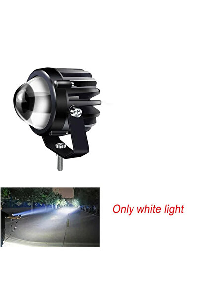 Choice5 white-1pcs Motorcycle Projector Laser Light Led Lamp Headlights Fog L...