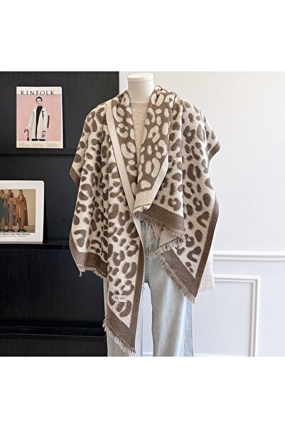 Choice4 Khaki 2025 Luxury Brand Women's Cashmere Scarf - Winter Warm Tasseled...