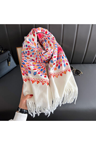 Choice WHITE Winter Cashmere Women Scarf Female Warm Luxury Scarves Lady Blan...