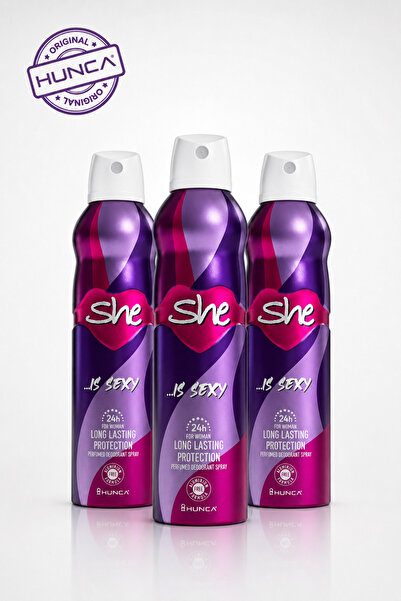 She Sexy Kadın Deodorant ( 3 Adet X 150 ml )