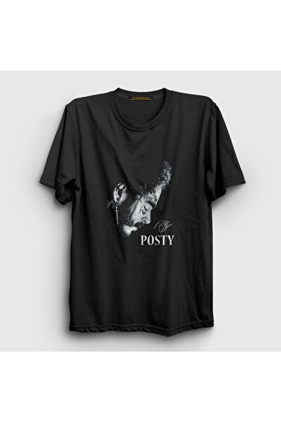 Presmono Unisex Black Stay Away Post Malone T-shirt304393tt