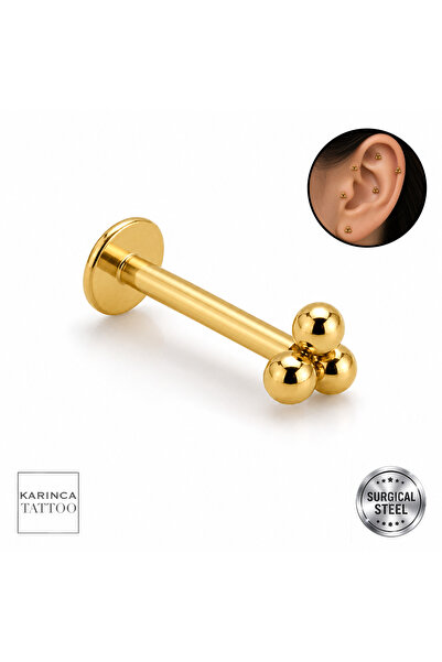 Karınca Piercing Cerrahi Çelik Kulak Flat Kıkırdak Helix Orbital Conch Tragus...