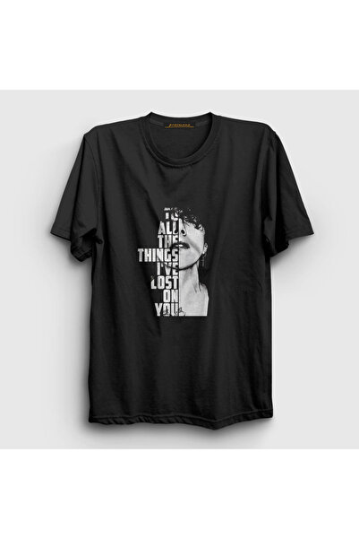 Presmono Unisex Black Lost On You Lp Laura Pergolizzi T-shirt304503tt