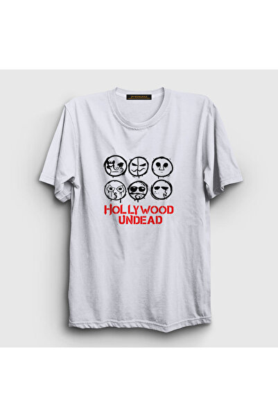 Presmono Unisex bele maske V3 Hollywood Undead T-shirt 149991tt