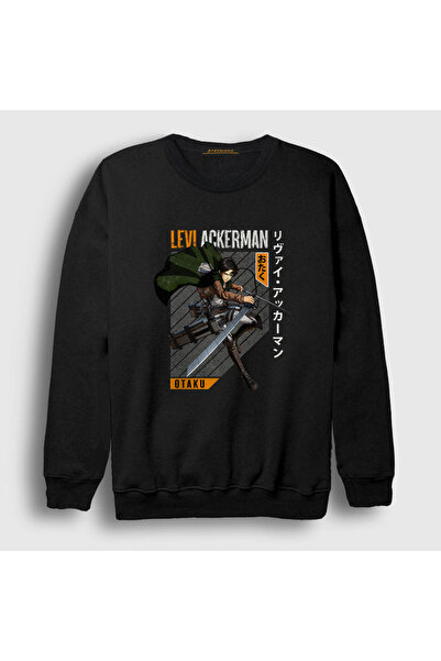 Presmono Unisex crna Levi Fan anime majica Attack On Titan 125719tt