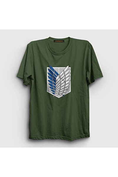 Presmono Unisex Khaki Scout Anime Attack On Titan T-shirt124751tt