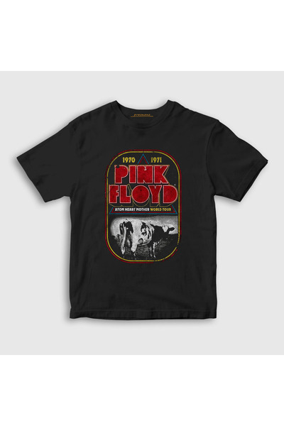 Presmono Unisex dečji crni Atom Heart Mother Pink Floyd T-shirt 76048tt