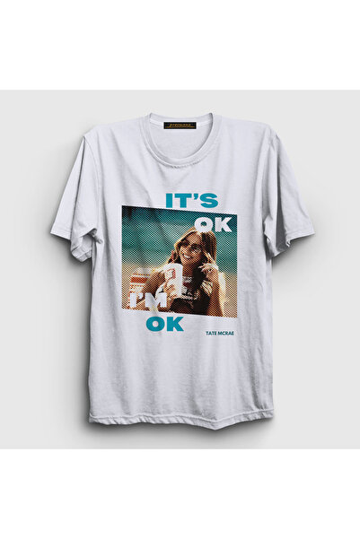 Presmono Unisex White It's Ok I'M Ok Tate Mcrae T-Shirt 532553Tt