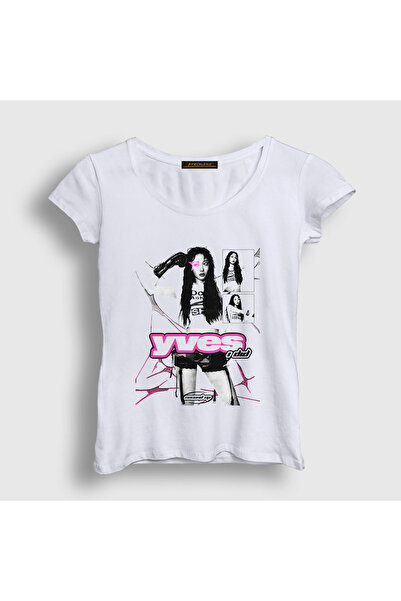 Presmono Women's White I Did K-Pop Yves Loona T-Shirt 597533Tt