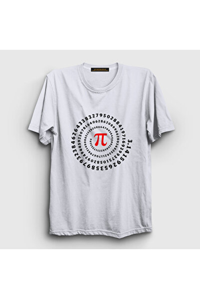 Presmono Unisex White Spiral Pi Count Gift Maths T-Shirt 569491Tt