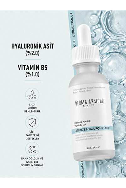 Ultra Nemlendirici Cilt Bakım Serumu ( Hyaluronik Asit %2 Ve B5 Vitamini %1) ,30 ml