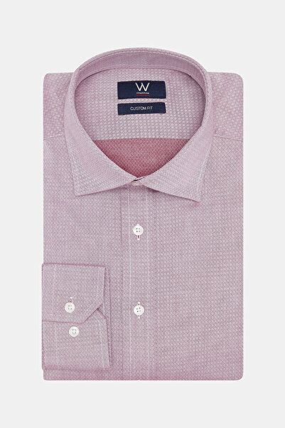 W Collection BORDO DESENLİ GÖMLEK