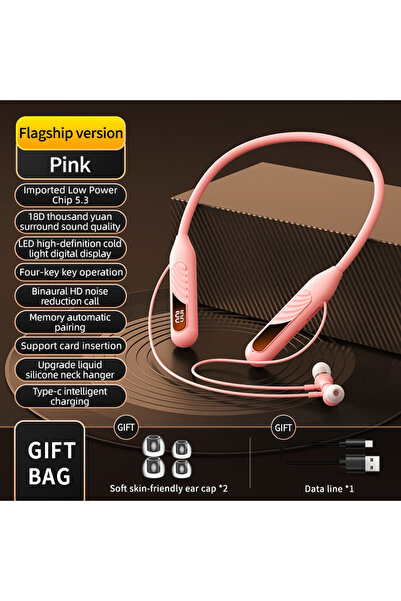 Choice Pink BT8 Wireless Bluetooth Earphones Headphones Outdoor Sports Headse...