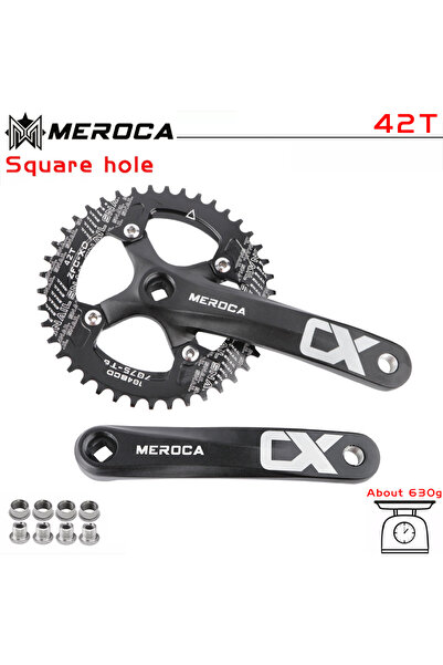 Choice 170mm Black CX 42T MEROCA CX Square Hole Bicycle Crankset 104BCD Alumi...