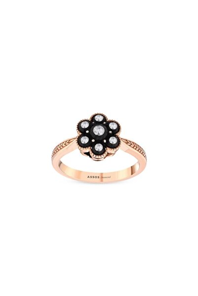 Assos Pırlanta 0.11 Karat Elmas Çiçek Yüzük