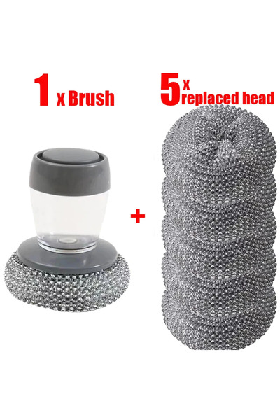 choice2 1 brush-5 head 13/5/10 Pack Stainless Steel Scrubber, Scrubbing Scour...