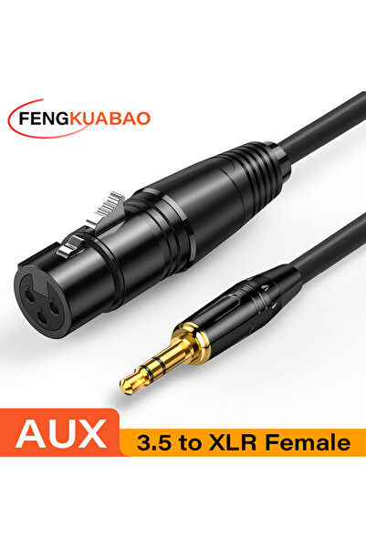 Choice3 0.5m AUX 3.5mm to XLR XLR to AUX 3.5mm Jack Audio Cable Microphone Ba...