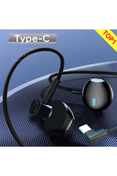 choice2 15D Type-C Black 15D Stereo Bass Headphones Wired Earphones In-Ear 3....