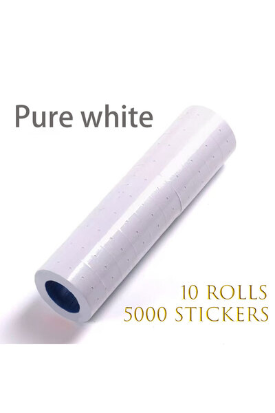Choice3 Completely blank. 10 Rolls of 5000 Colored Single-Row Price Notes, Un...