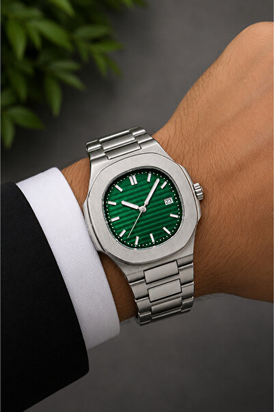 S.POLO Brand Silver Color Steel Men's Wristwatch with Bracelet Gift
