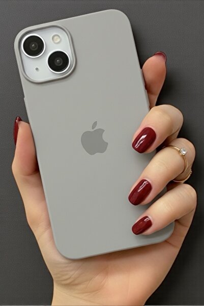 IPhone 13-14 Uyumlu Kılıf Logolu Lansman Soft Yumuşak Içi Kadife Silikon Kapak