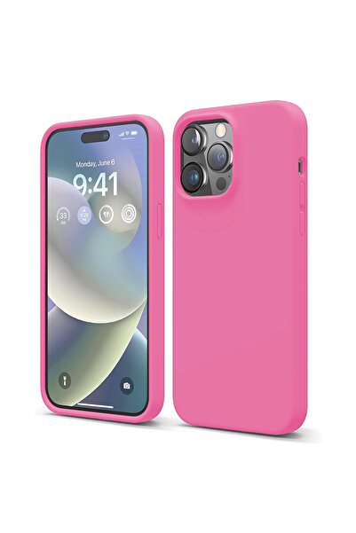 Casey Studios iPhone 14 Pro Max мек Силиконов калъф, микрофибърна вътрешна ча...