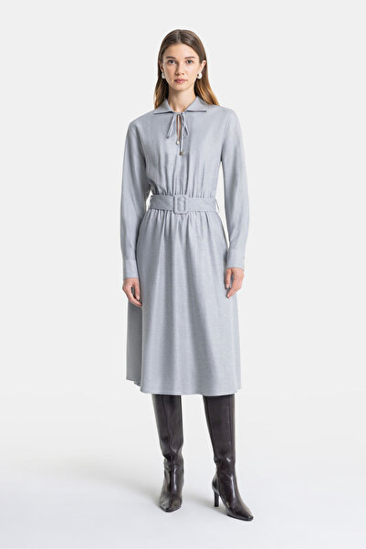 W Collection GRİ MELANJ ELBİSE