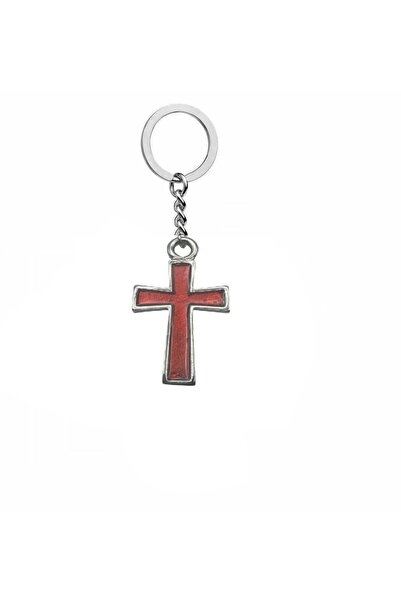 Herşey Nota Μπρελόκ με κόκκινο γοτθικό σταυρό με εμαγιέ – Μεταλλικό κόσμημα, ...