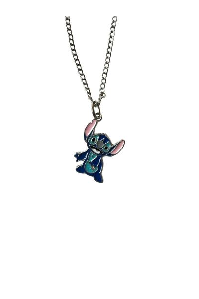 Herşey Nota Stitch Blue Cute Character Figured Unisex Necklace – Fun, Colorfu...