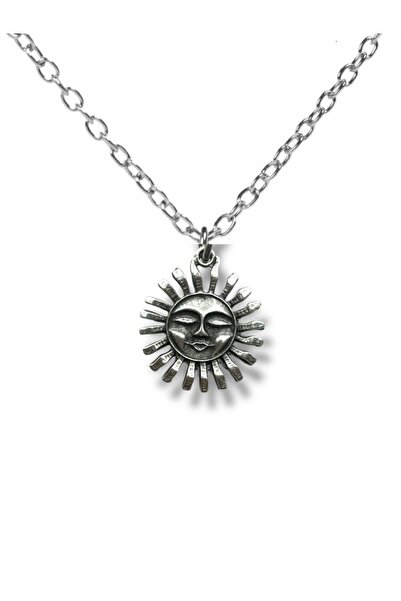 Herşey Nota Unisex Necklace with Smiling Face and Sun Figure |   Cheerful Des...