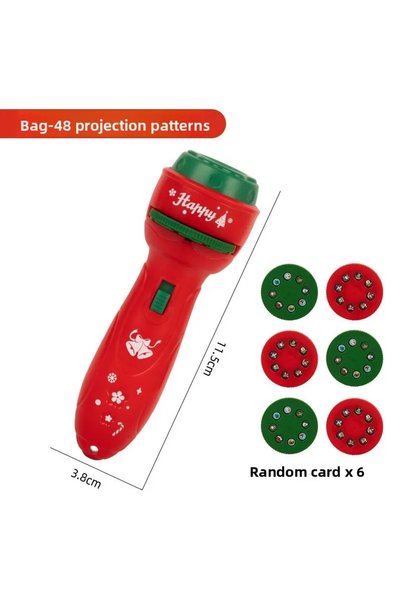 Choice7 Red Christmas Cartoon Projection Flashlight Creative Children Flashli...