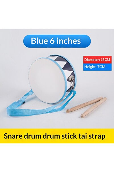 choice2 6inch blue Wooden Percussion Drum Toy Set for Toddlers - with Carry S...