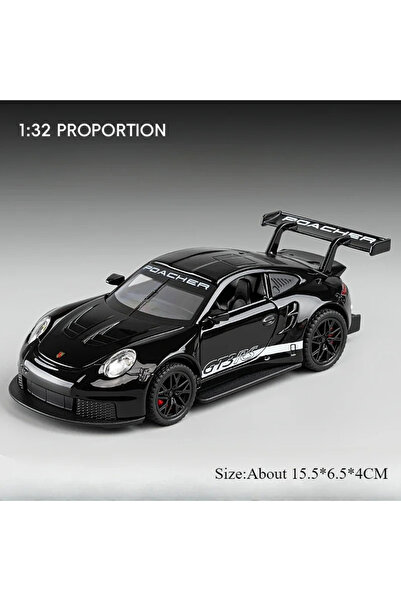 Choice6 سيارة بورش 911 GT3 RS سوداء مقياس 1:32، نموذج سيارة رياضية من السبائك...