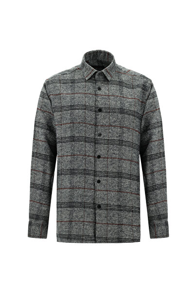 Abdullah Kiğılı Plaid Patterned Long Sleeve Lumberjack Cotton Shirt - Regular...