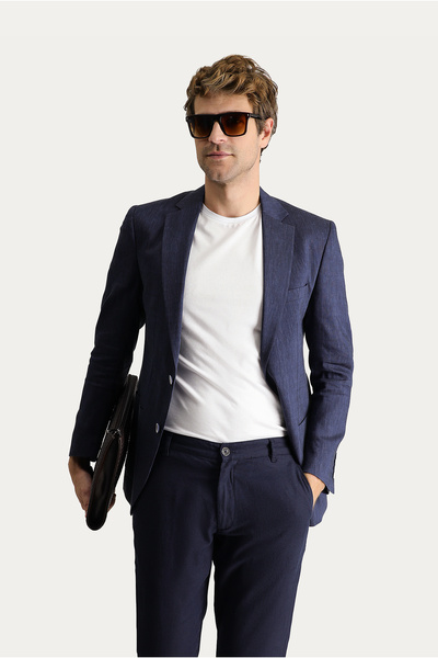 Kiğılı Regular Fit Linen Sports Jacket