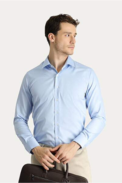 Kiğılı Long Sleeve Slim Fit Non-Iron Shirt