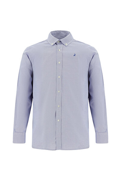 Abdullah Kiğılı Long Sleeve Regular Fit Patterned Cotton Shirt
