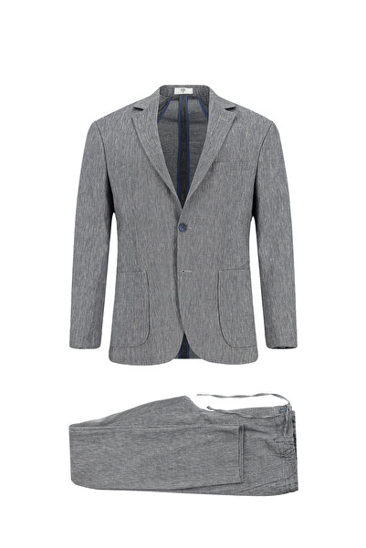 Kiğılı 7 Drop Super Slim Fit Eksra Dar Kesim Keten Karışımlı Beli Lastikli İp...
