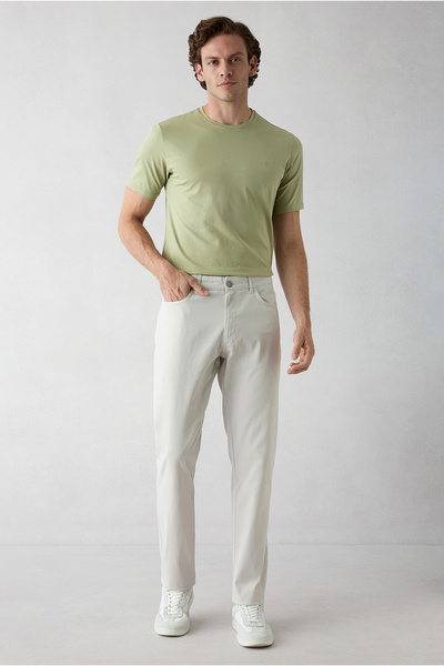 Kiğılı Relaxed Fit Comfortable Cut 5-Pocket Lycra Canvas / Chino Trousers