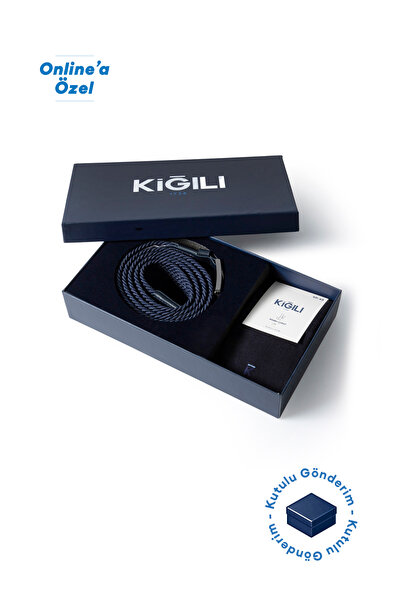 Kiğılı Lycra Flexible Sports Knitted Belt & 2-Piece Bamboo Socks Gift Boxed Set