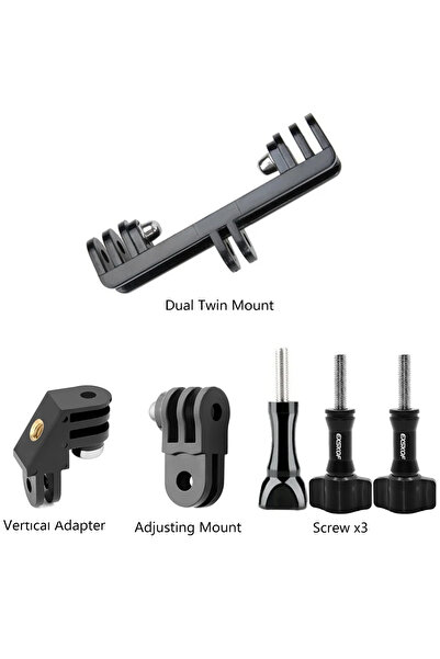 Choice طقم تثبيت مزدوج ثنائي مع محول حامل أحادي القوائم لكاميرات GoPro Hero 1...