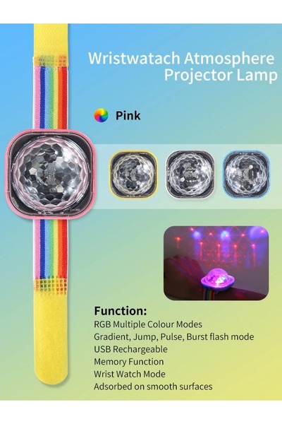 Choice 0-5W PINK Nachtlampje Portable Stage Lights Disco LED Colorful Sound C...