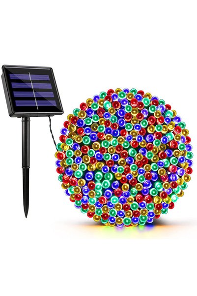 Choice7 أضواء خيطية شمسية LED متعددة الألوان للاستخدام الخارجي مقاومة للماء ب...