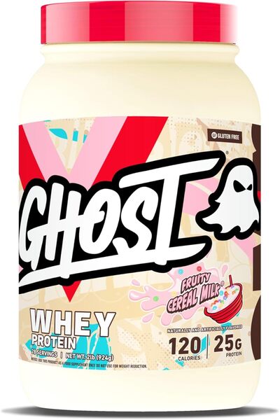 Ghost 100% بروتين مصل اللبن، حليب الحبوب الفاكهي، 2 رطل