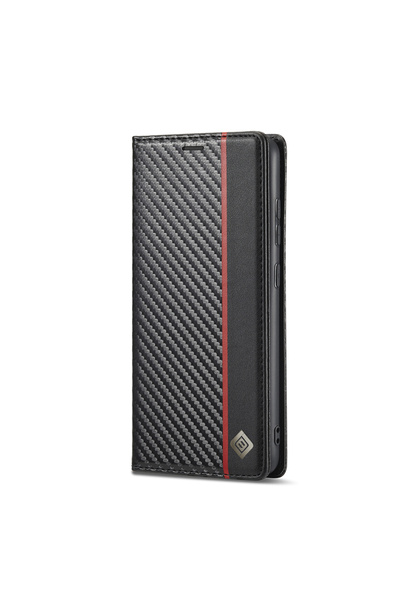 Choice Samsung A57 Black I Carbon Fiber Leather Case for Samsung Galaxy A18 A...