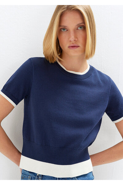 Mavi Marineblaue Strickware aus Wollmischung Slim Fit / Eng anliegend 1710847...