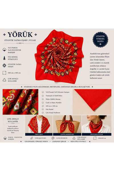 shop Yörük Çengelköy Authentic Handwritten Scarf Foulard Plain Simple