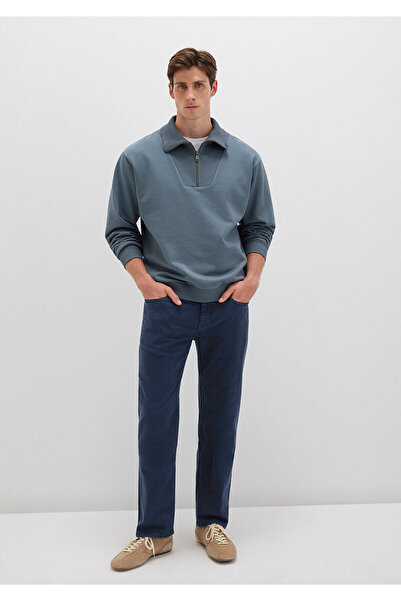 Mavi Lisbon Dark Navy Blue Denim Gabardine Trousers 0010039-90682