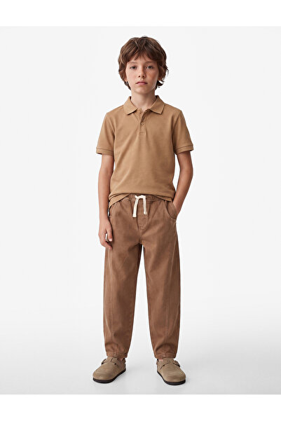 Koton Buttoned Cotton Short Sleeve Polo Collar T-Shirt